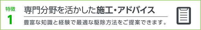 特徴1 専門分野を活かした床下診断・アドバイス